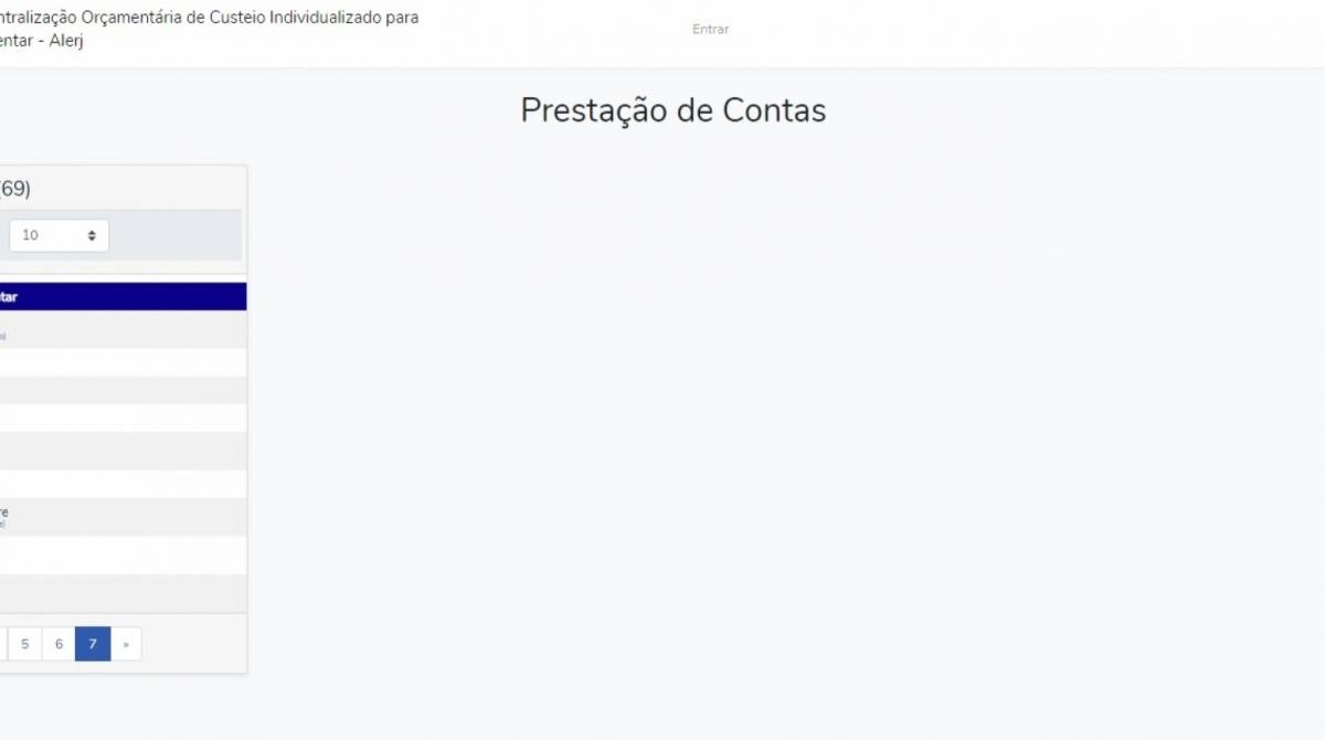 Prestação de contas na Alerj - Reprodução internet
