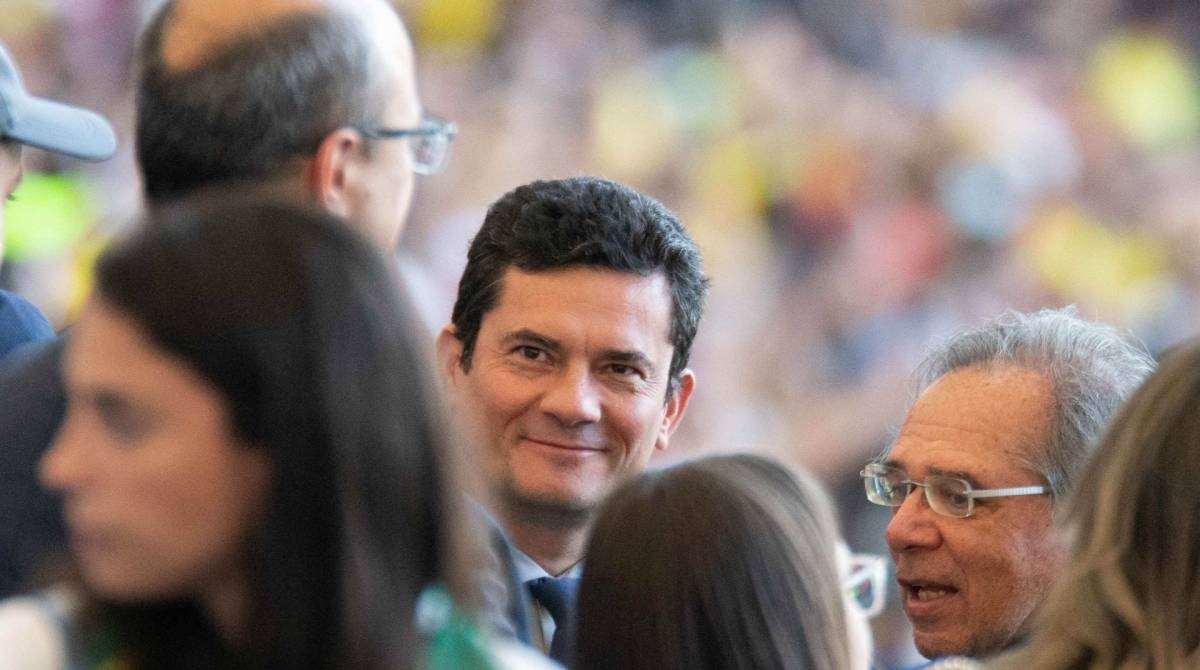 Ex-ministro da Justi&ccedil;a, Sergio Moro e Witzel - Marcelo Gon&ccedil;alves/Parceiro/Ag&ecirc;ncia O Dia