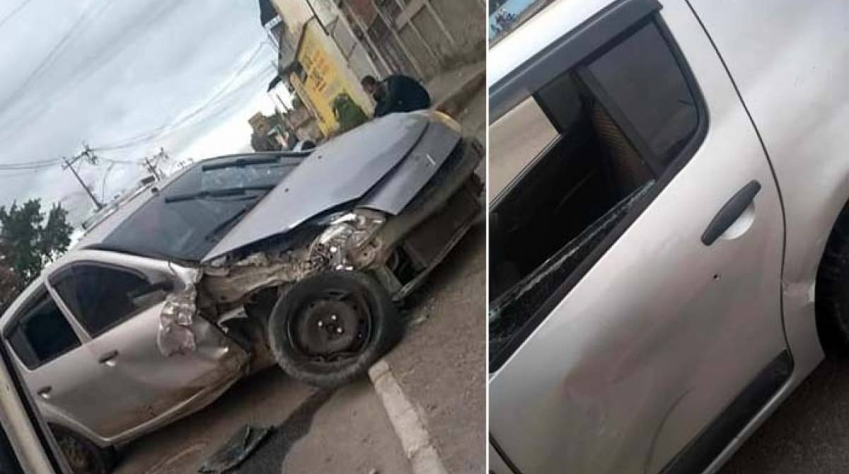 Carro em que o cantor estava