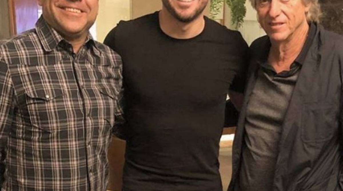 Empres&aacute;rio de Filipe Luis com Jorge Jesus - Reprodução