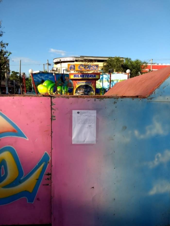 Brinquedos do parque, inclusive o Kabum, foram interditados ontem