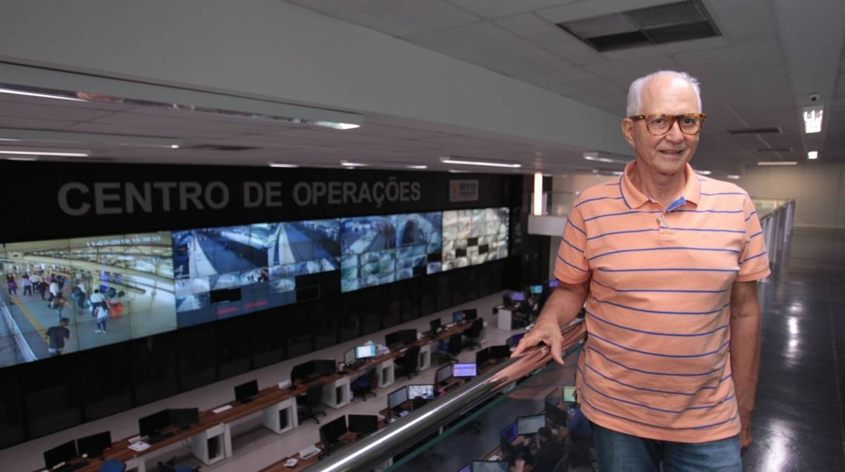 Entrevista com Luiz Alfredo Salomão, Interventor do BRT. A entrevista foi concedida no escritório da empresa no escritório que fica no Terminal Alvorada do BRT, na Barra da Tijuca.
