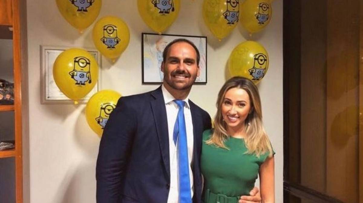 Eduardo Bolsonaro e Heloísa Wolf - Reprodução de internet