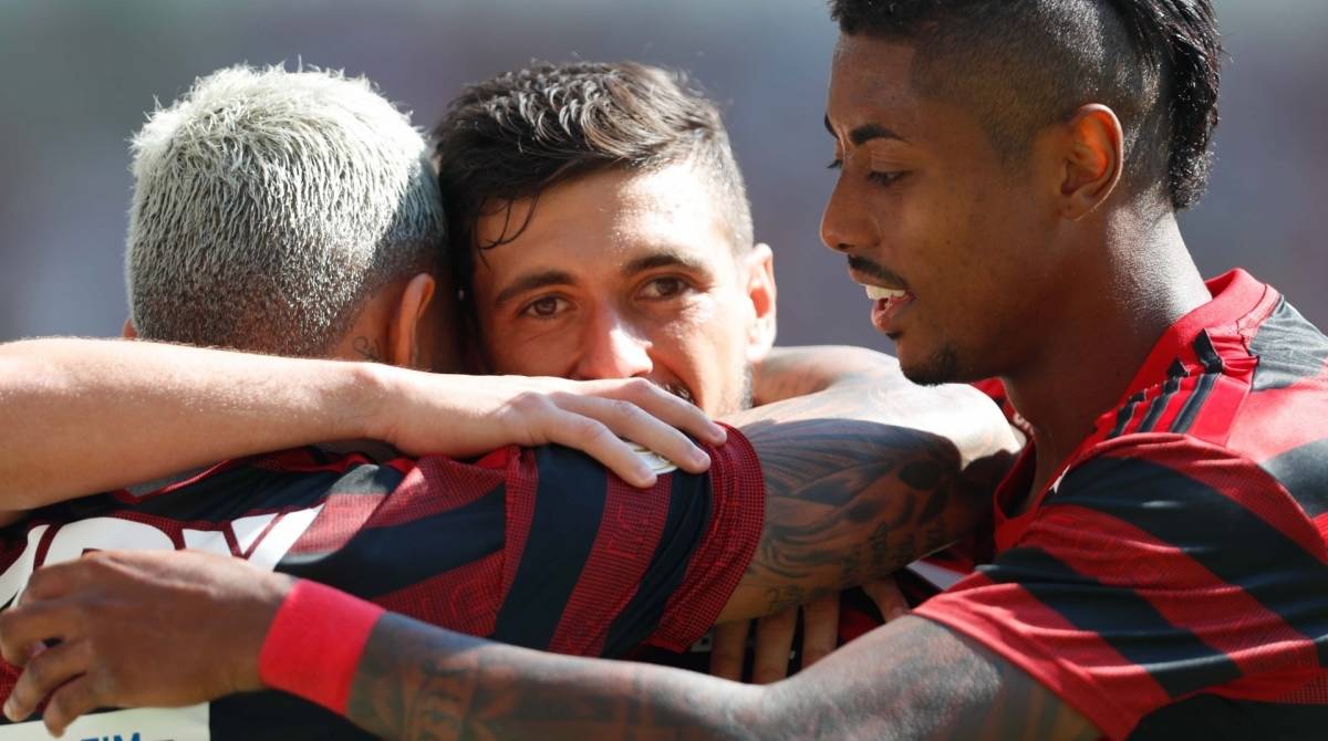 Rio, 14/07/2019, Flamengo x Goias, na foto gol do Gabigol, Foto de Gilvan de Souza / Agencia O Dia - Gilvan de Souza / Agencia O Dia