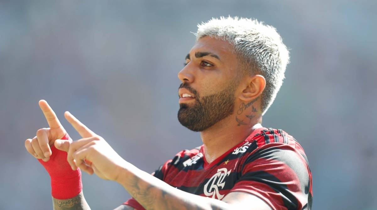 Rio, 14/07/2019, Flamengo x Goias, na foto gol do Gabigol, Foto de Gilvan de Souza / Agencia O Dia