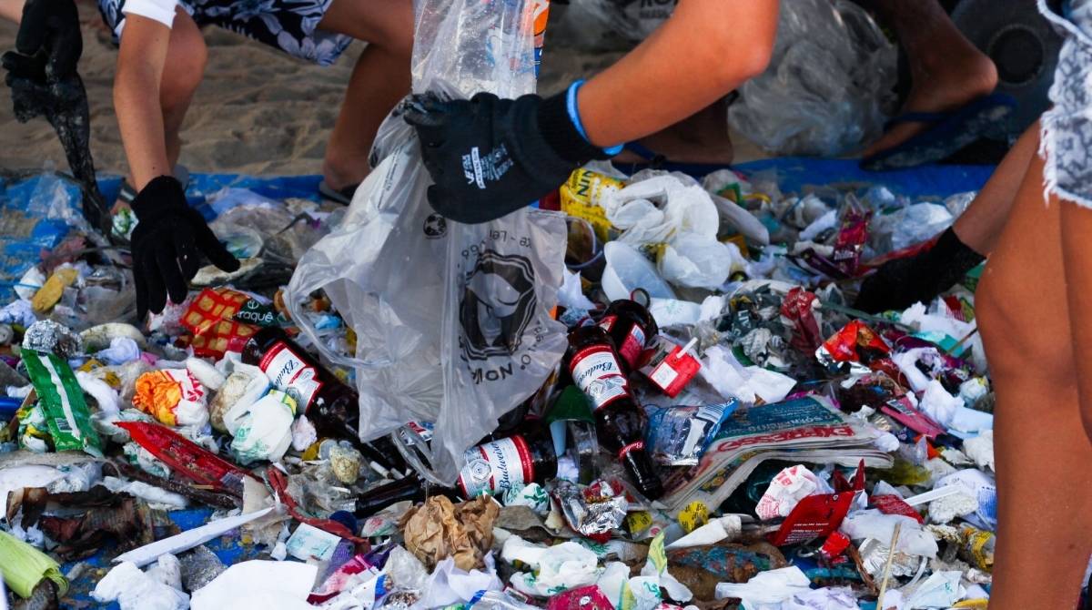 Adriana Calcanhotto participa de ação para limpeza da Praia do Leblon