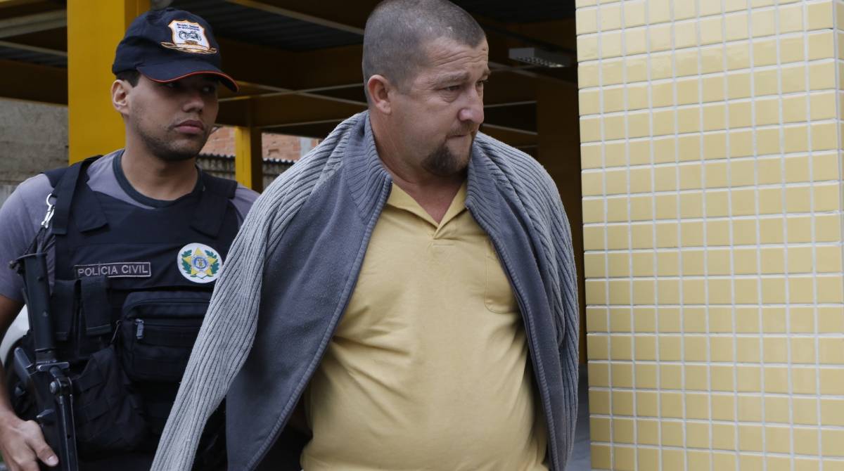 Rio de Janeiro - RJ  - 18/07/2019 - Prisao de milicianos - A policia civil esta em opera&ccedil;ao na manha de hoje para prender milicianis em Queimados, na Baixada Fluminense  - na foto, Farid Kochisque Chedid, vulgo, cachorro louco - foto: Reginaldo Pimenta / Agencia O Dia