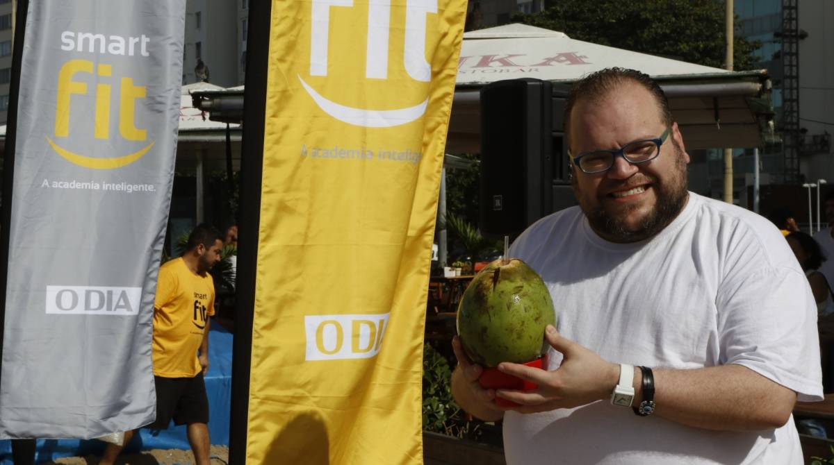 Rio de Janeiro - RJ  - 20/07/2019 - O Dia / Smart Fit - Evento O Dia / Smart Fit, na manha de hoje, na Praia de Copacabana, zona sul do Rio - foto: Reginaldo Pimenta / Agencia O Dia