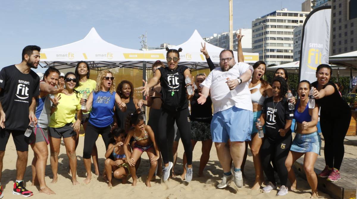 Rio de Janeiro - RJ  - 20/07/2019 - O Dia / Smart Fit - Evento O Dia / Smart Fit, na manha de hoje, na Praia de Copacabana, zona sul do Rio - foto: Reginaldo Pimenta / Agencia O Dia