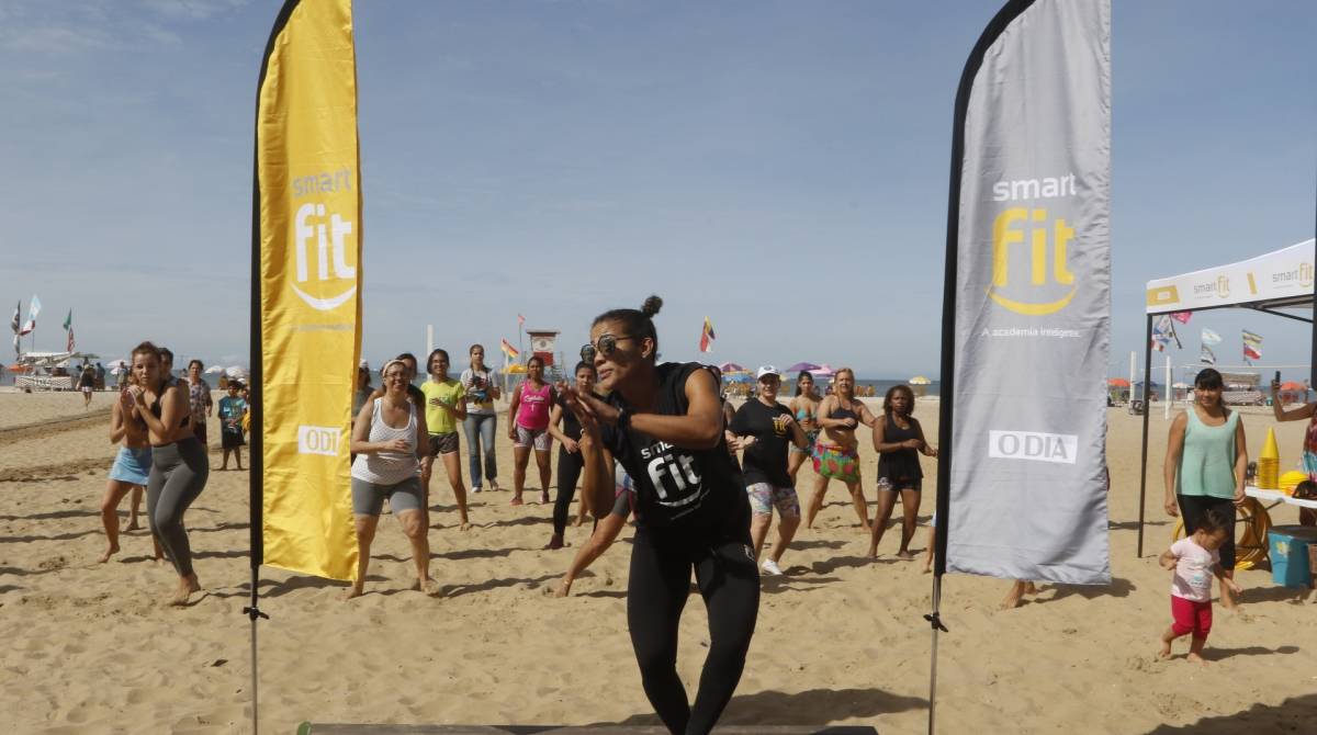 Rio de Janeiro - RJ  - 20/07/2019 - O Dia / Smart Fit - Evento O Dia / Smart Fit, na manha de hoje, na Praia de Copacabana, zona sul do Rio - foto: Reginaldo Pimenta / Agencia O Dia