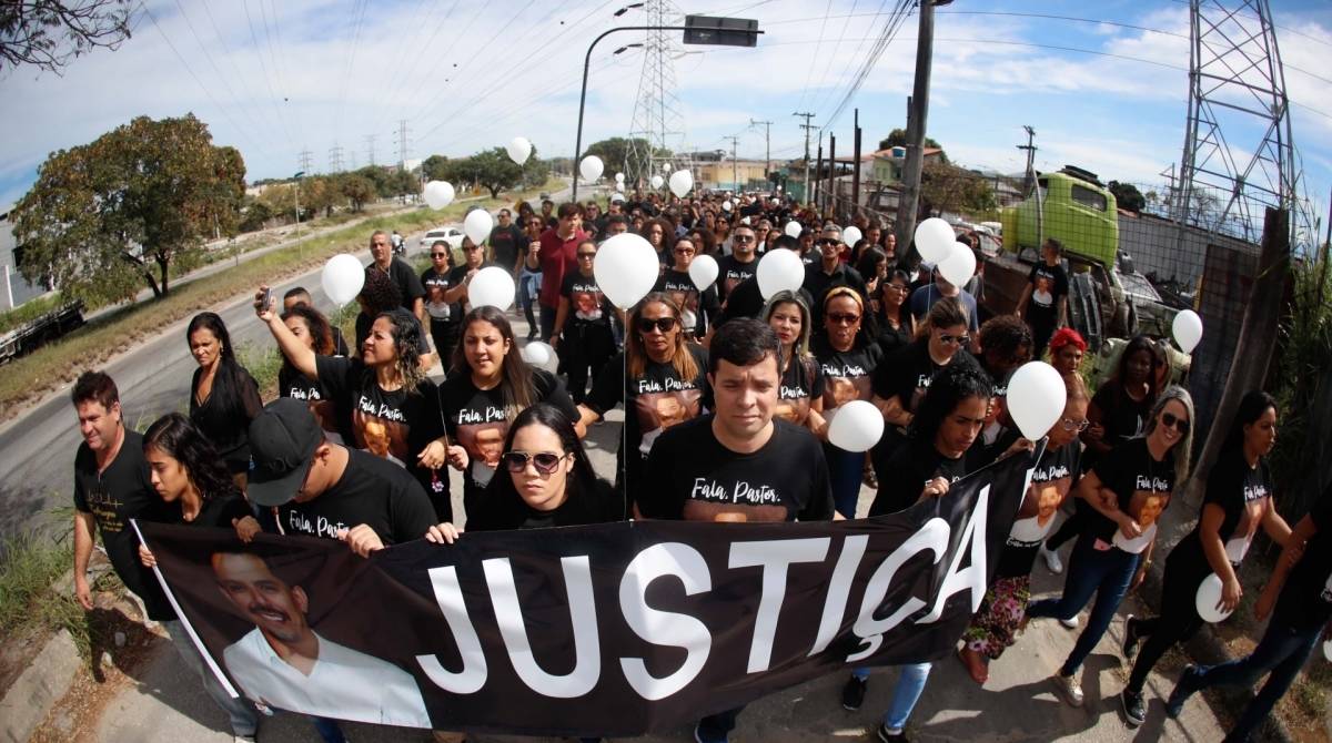 Sao Goncalo, 21/07/2019, Protesto da familia do pastor Anderson Do Carmo esposo da deputada Flordeliz em SÃ£o GonÃ§alo , na foto protesto, Foto de Gilvan de Souza / Agencia O Dia