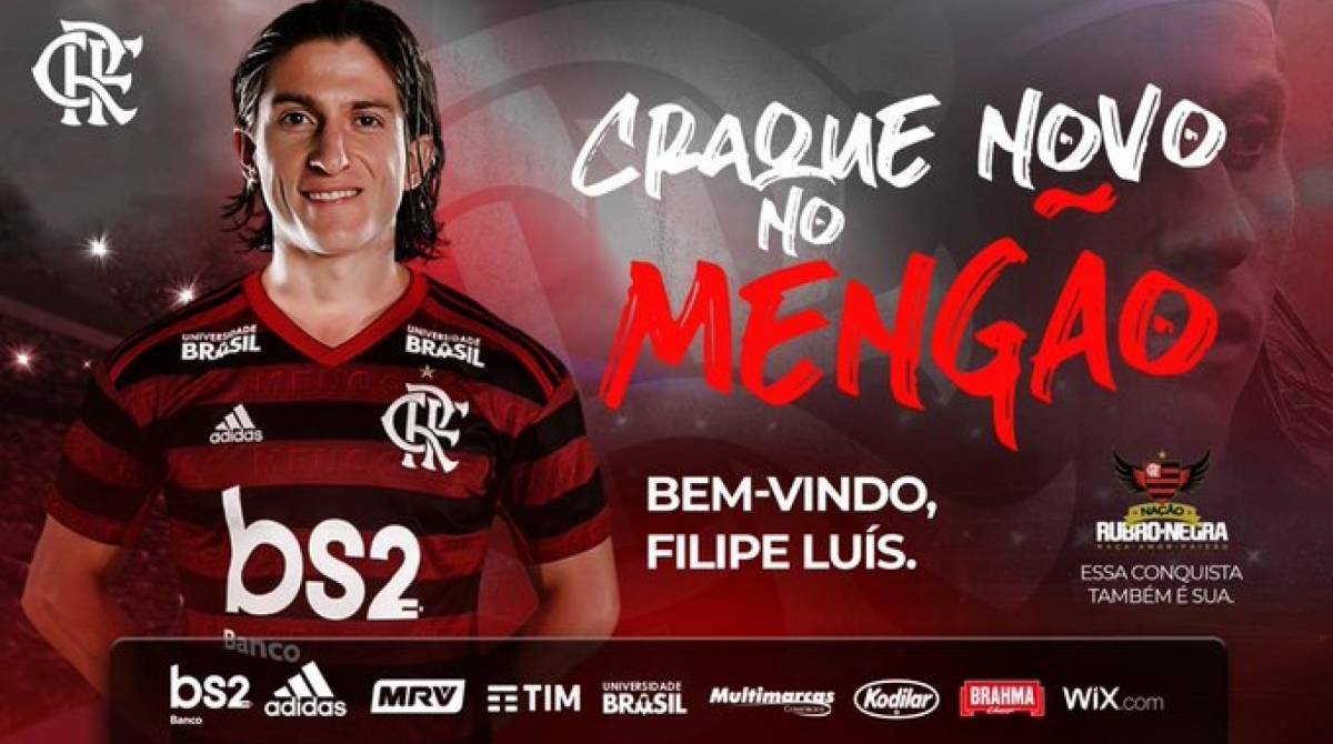 Filipe Luís é o novo reforço do Flamengo - Reprodução