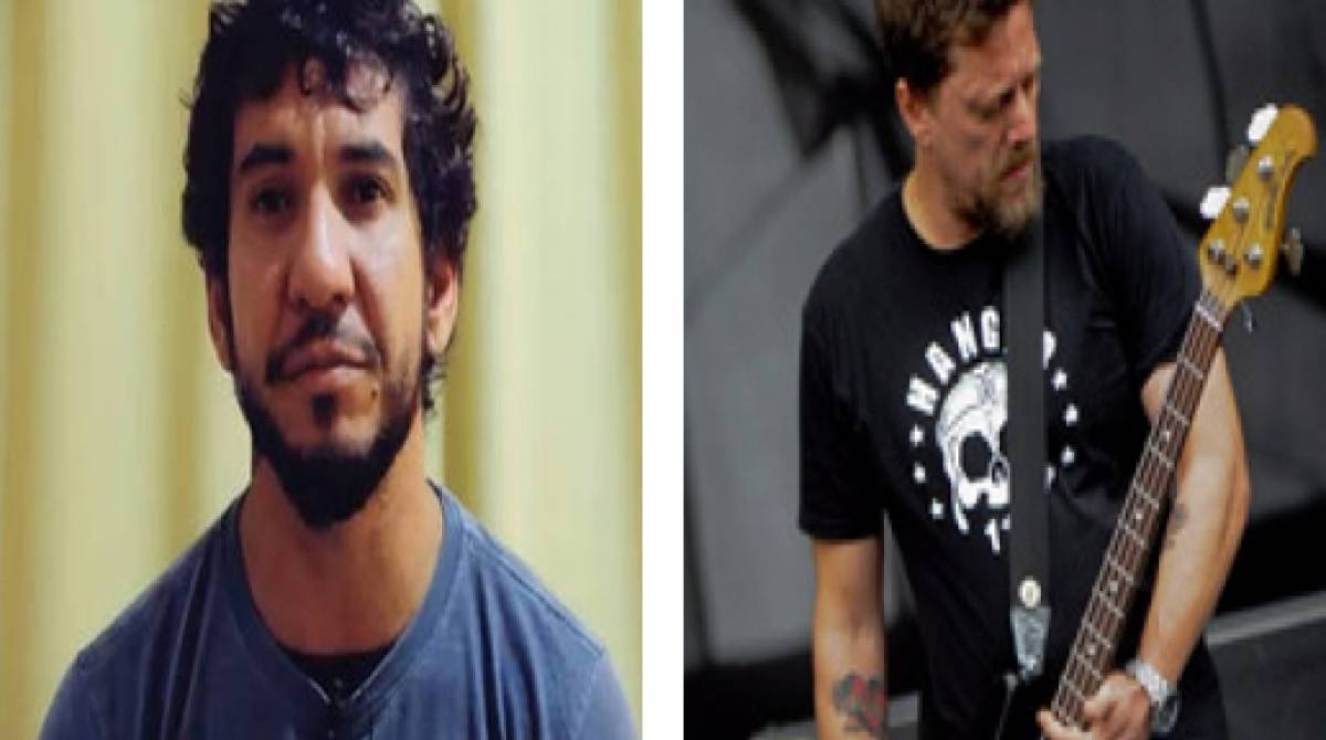 Rodolfo, ex-integrante da banda Raimundos, e Canisso, baixista do grupo - Reprodu&ccedil;&atilde;o Internet