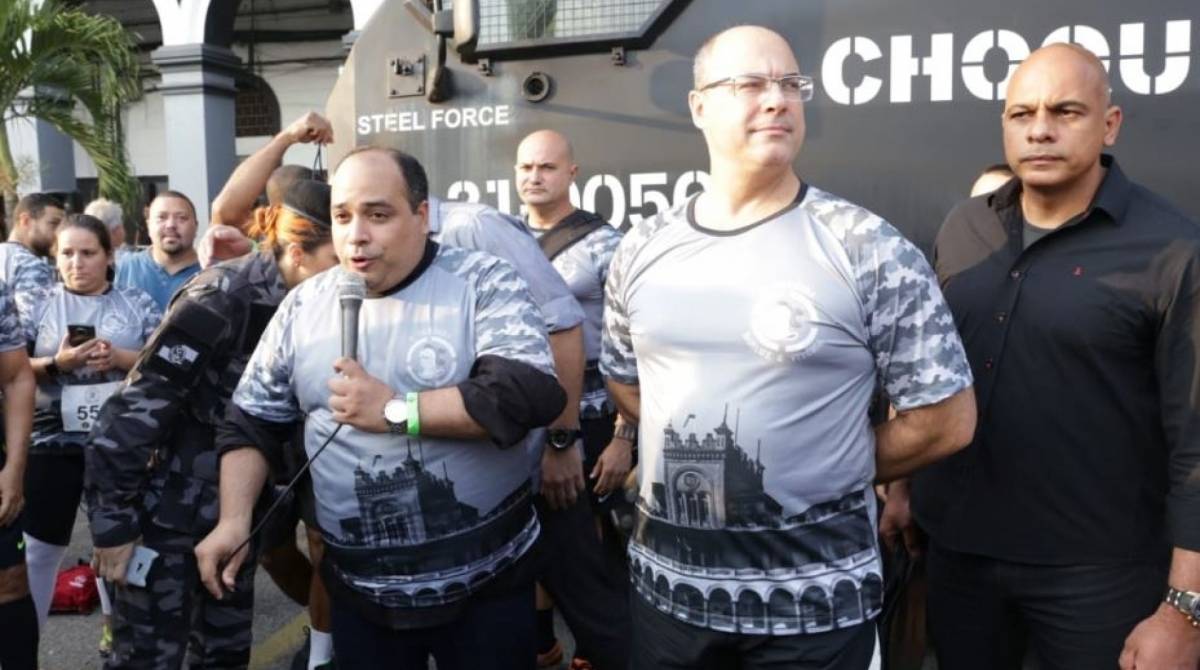 Witzel discursou antes de corrida promovida pelo Batalhão de Choque da Polícia