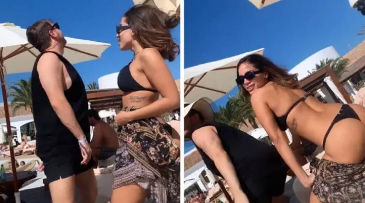 De biquíni, Anitta dança com amigo em Ibiza | Diversão | O Dia