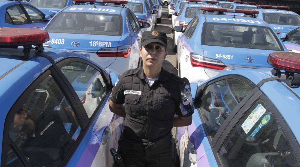 Rio,01/08/2019 -ESTÃ.CIO- Batalhão de Choque; Treinamento da Lei Maria da Penha nos batalhões. Na foto, Eliane do Amaral Venerando, soldado. Foto: Cléber Mendes/Agência O Dia