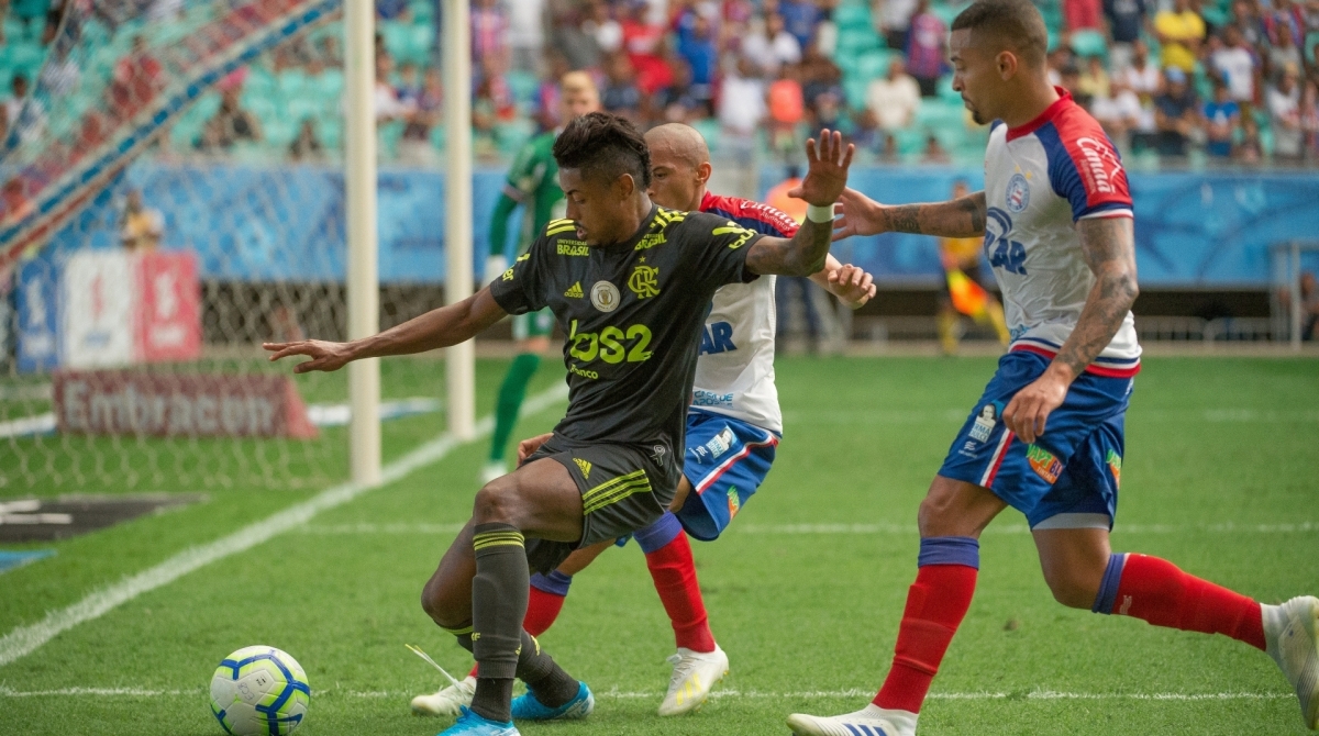 Bruno Henrique não levou perigo à meta do Bahia  - Alexandre Vidal/Flamengo