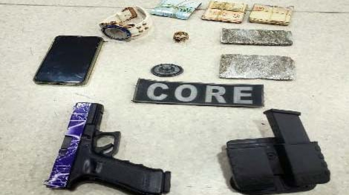 Material apreendido na ação