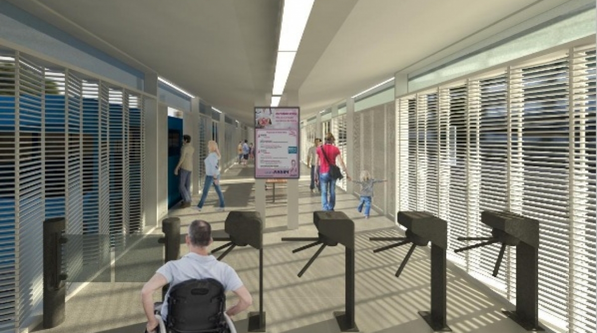 O acesso a todas as paradas será por passarelas. As estruturas já chegarão prontas para montagem - Reprodução