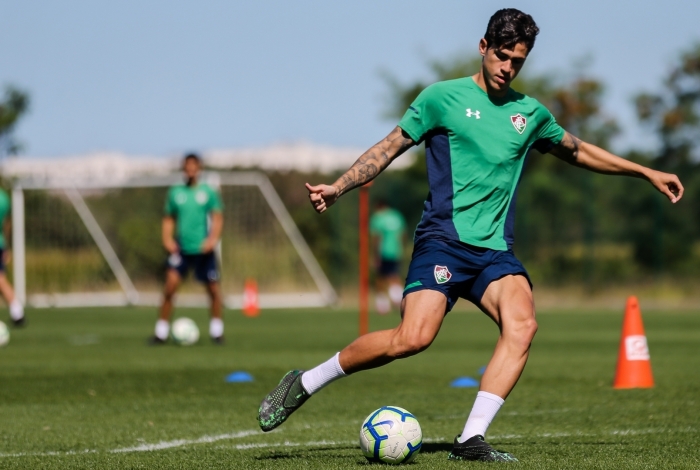 Pedro no treino do Fluminense