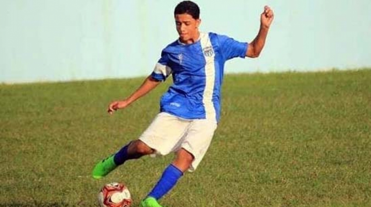 Dyogo Xavier em campo: ele foi morto em Niter&oacute;i quando ia para o treino no Am&eacute;rica
 - Arquivo Pessoal