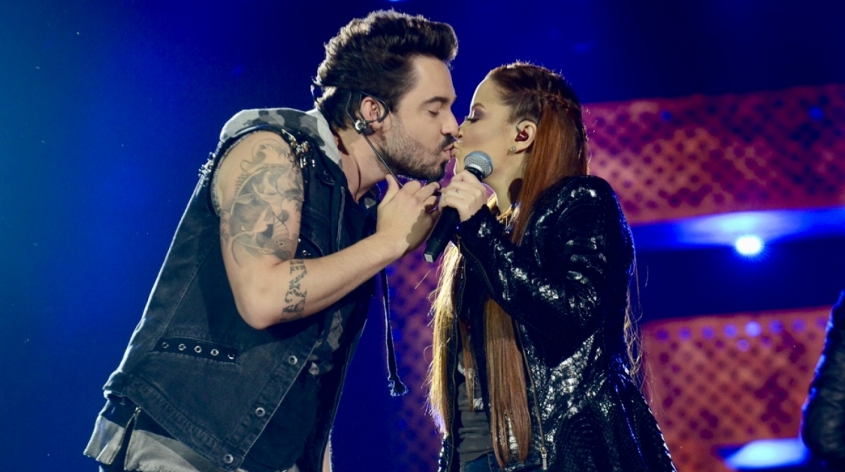 Fernando e Maiara beijaram muito durante gravação do DVD 'Isso é churrasco'