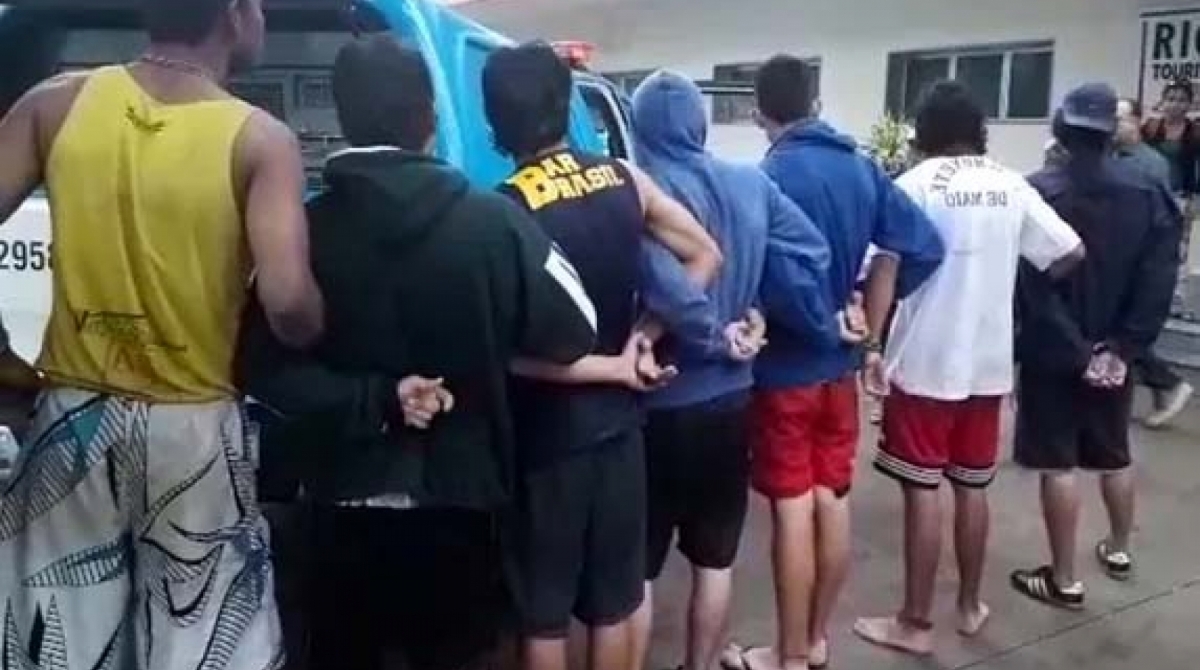 Presos na confusão de Copacabana - Divulgação / Polícia Militar