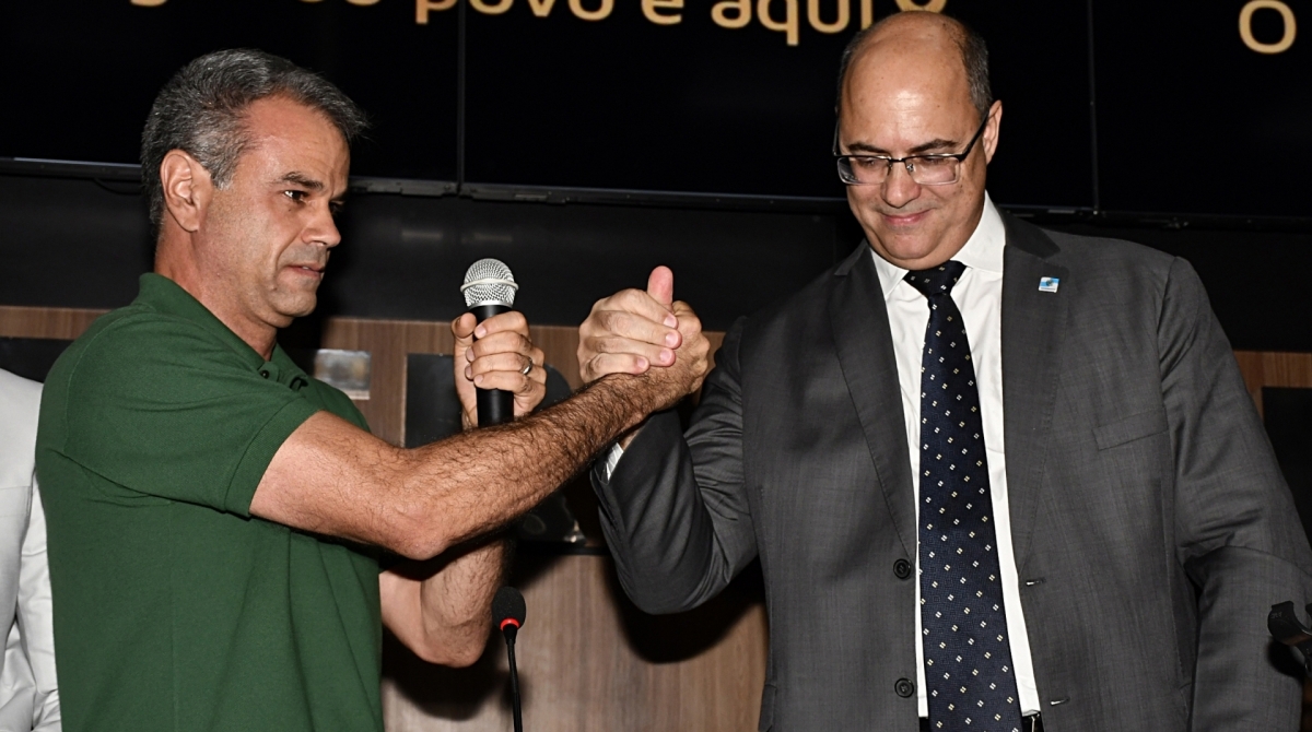 Prefeito de Nova Iguaçu, Rogerio Lisboa, e governador do Rio, Wilson Witzel - Reprodução/ Prefeitura de Nova Iguaçu