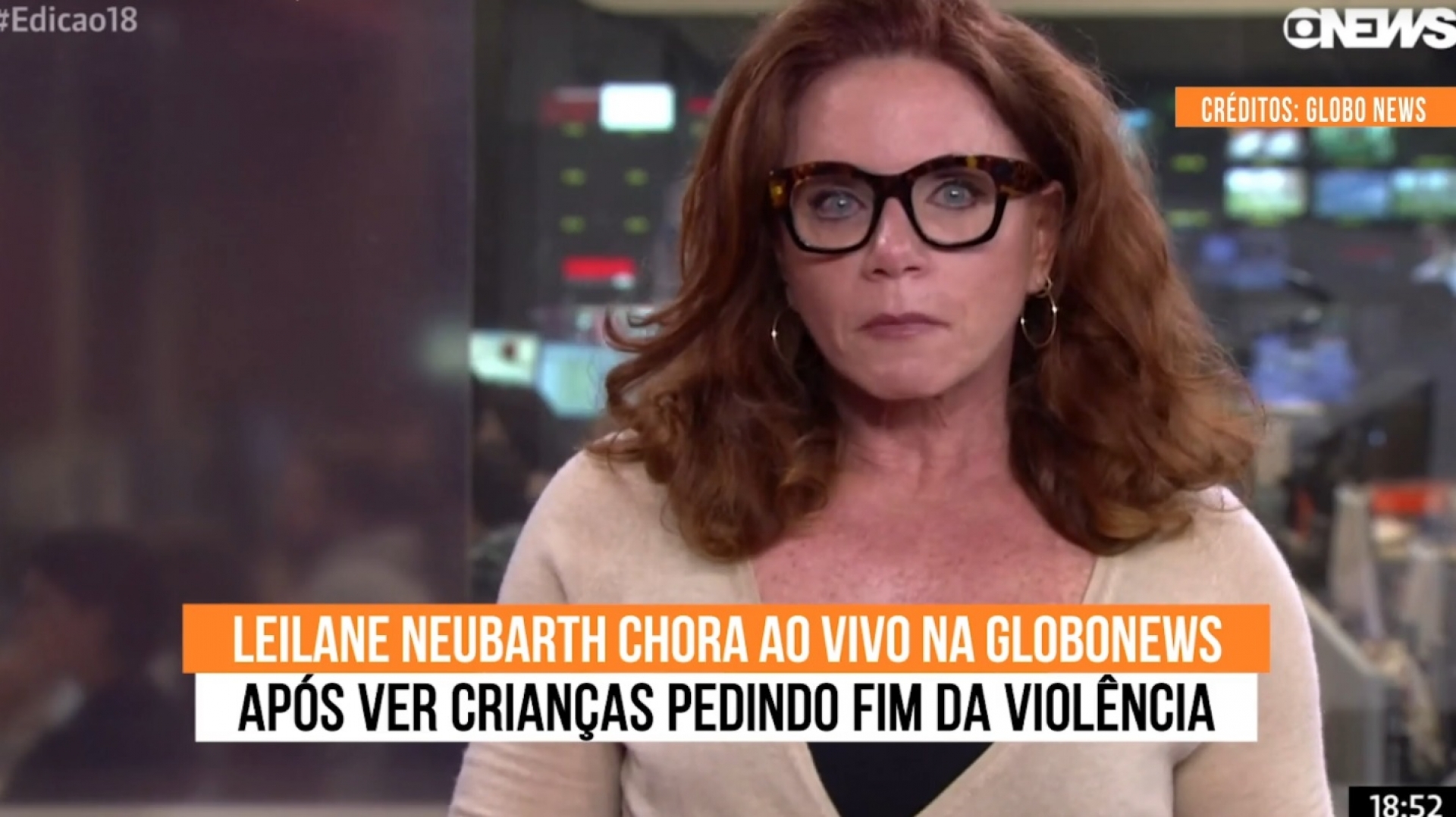 Jornalista chorou ap&oacute;s VT sobre viol&ecirc;ncia no Rio