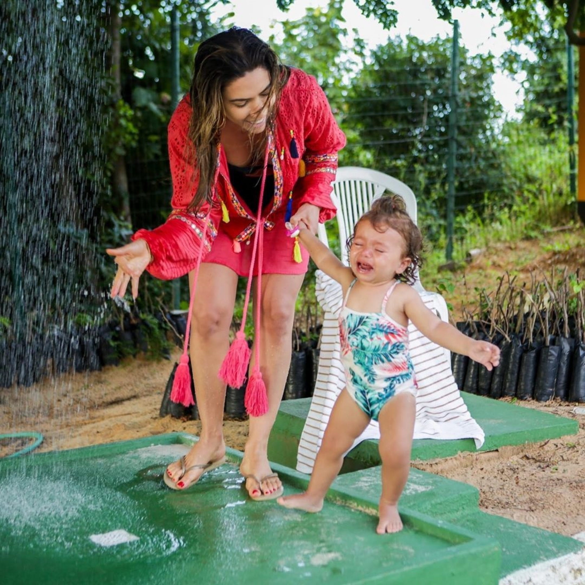 Patricia Abravanel com a filha