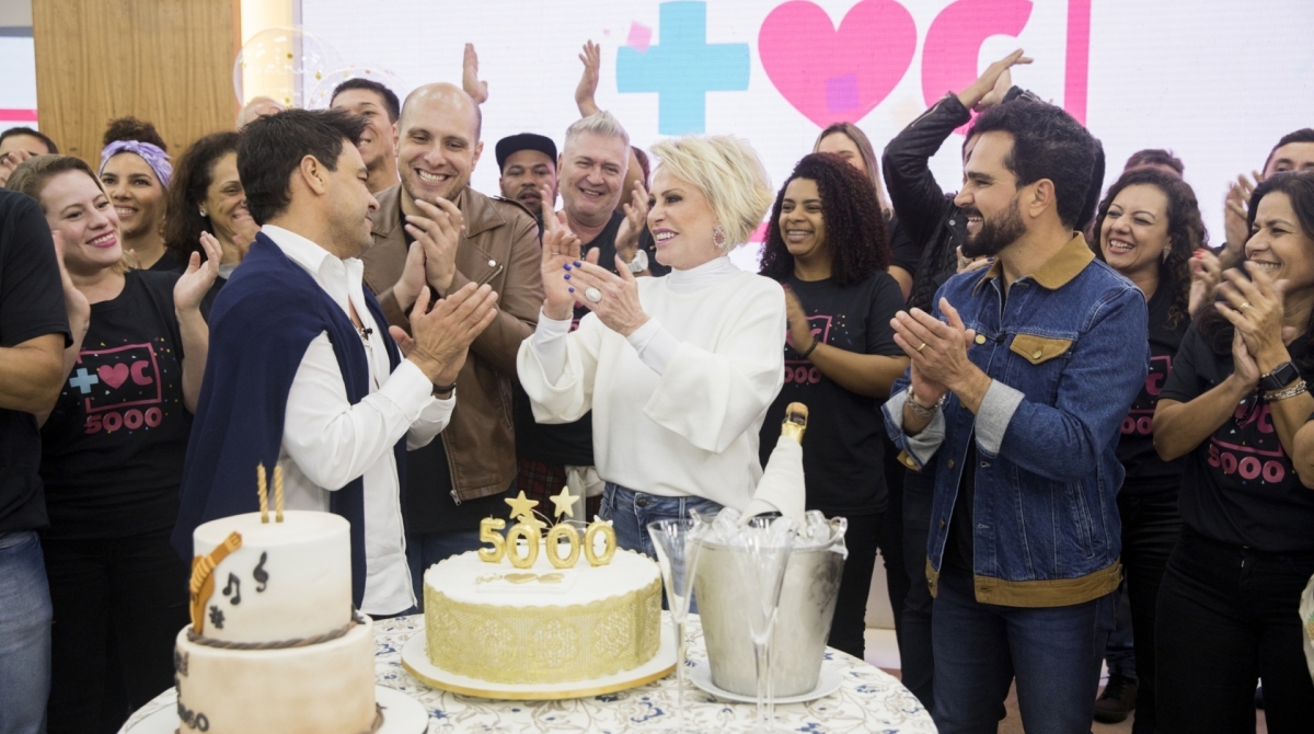 Gravação do programa 5 mil. Zezé di Camargo & Luciano são os convidados de Ana Maria Braga. - VICTORPOLLAK