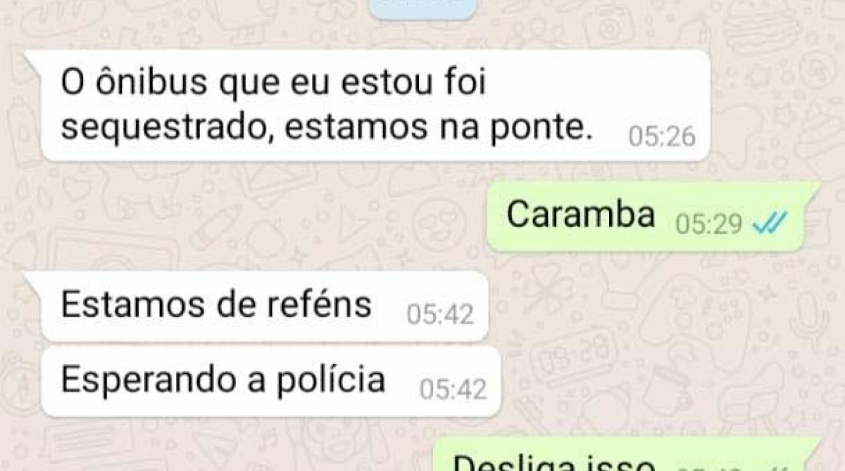 Vítima mandou mensagem para um familiar