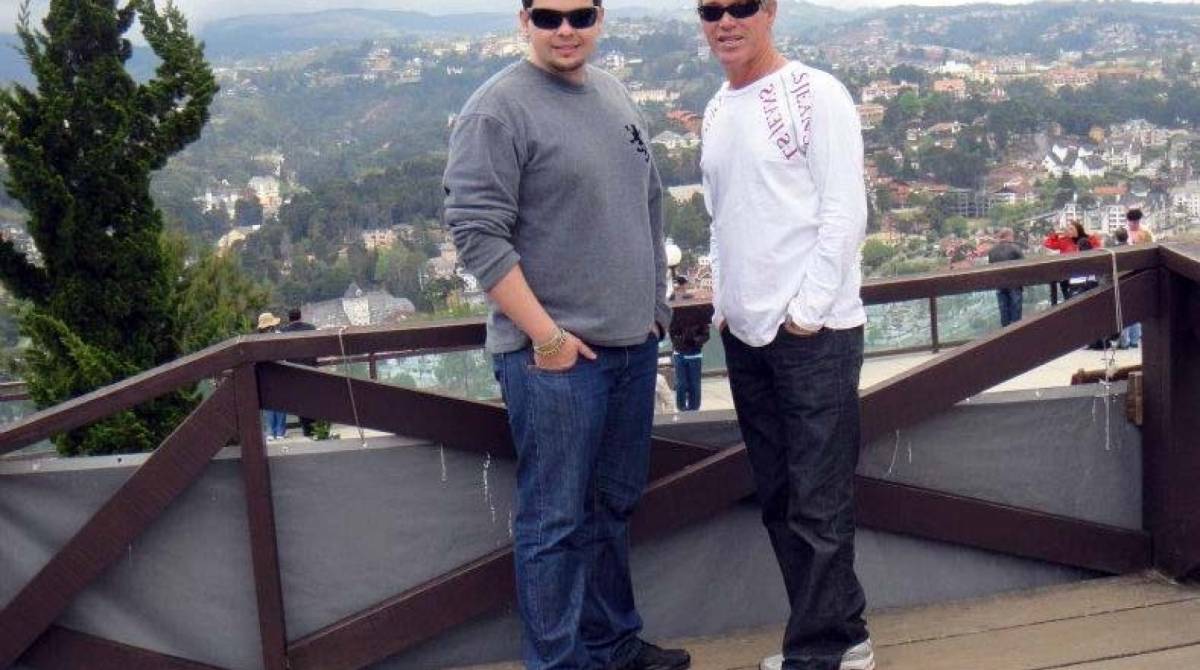 Ismael Braga e o filho