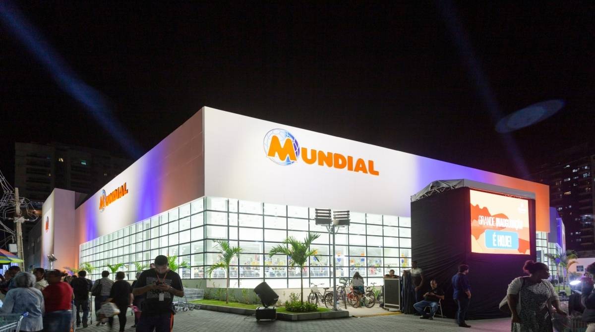 Fachada Supermercados Mundial - Divulga&ccedil;&atilde;o 