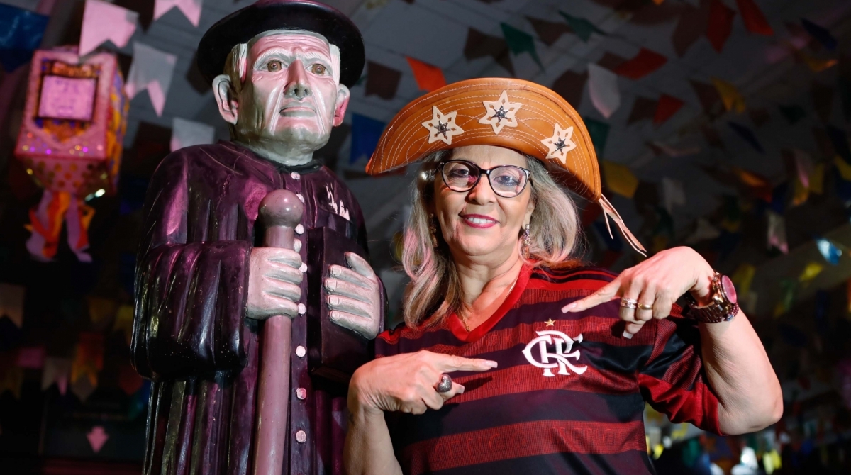 Rubro-negra, Maria da Guia, aposta na vit&oacute;ria do Flamengo - Gilvan de Souza