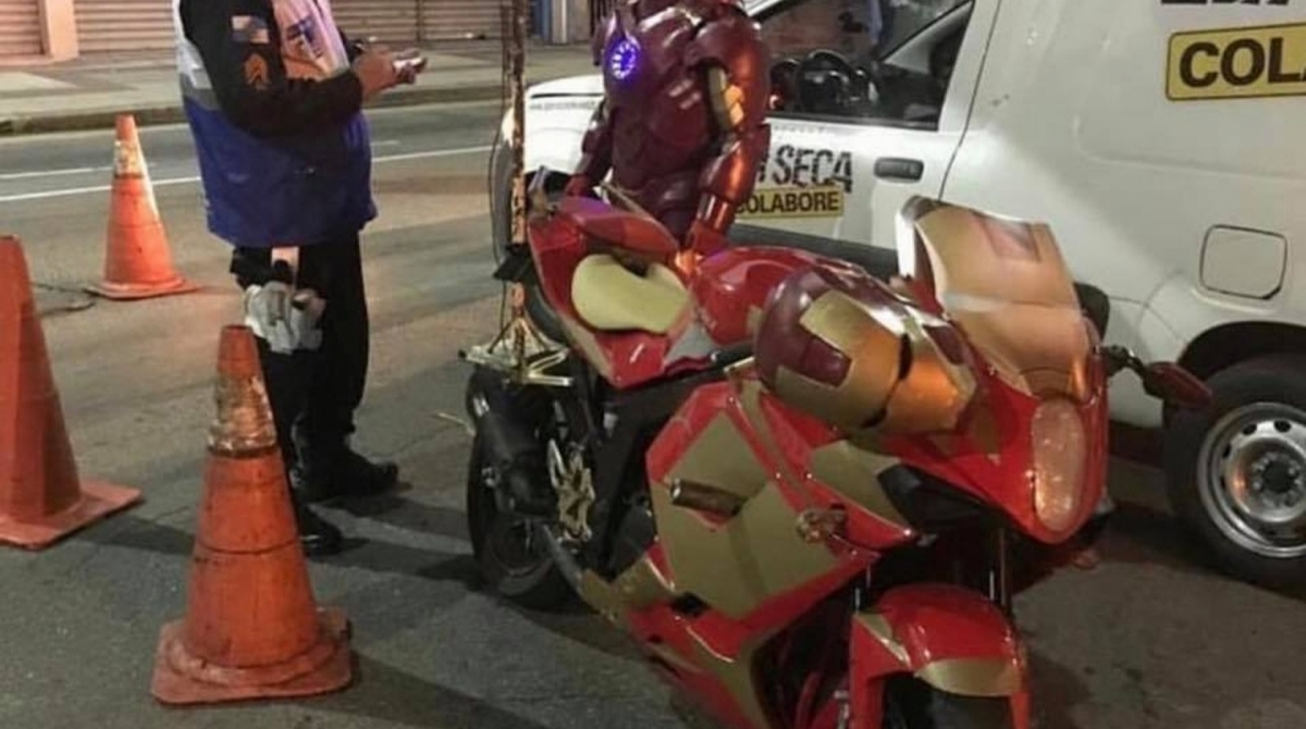 O Homem de Ferro da Cidade do Aço voltava de festa infantil  - reprodução da Internet