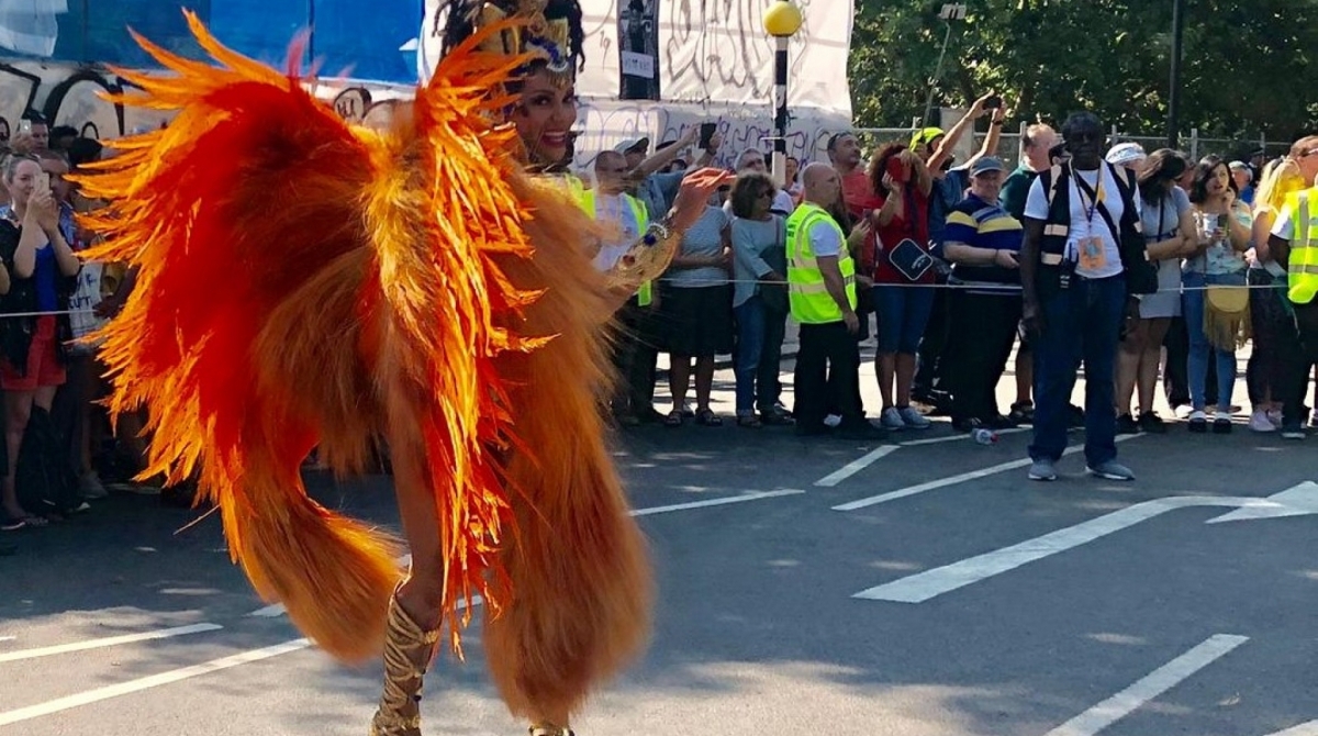 Ana Paula Evangelista no Carnaval de Londres - divulgação