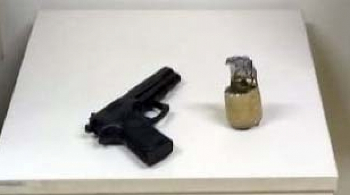 Os criminosos estavam com uma granada e um pistola falsa
