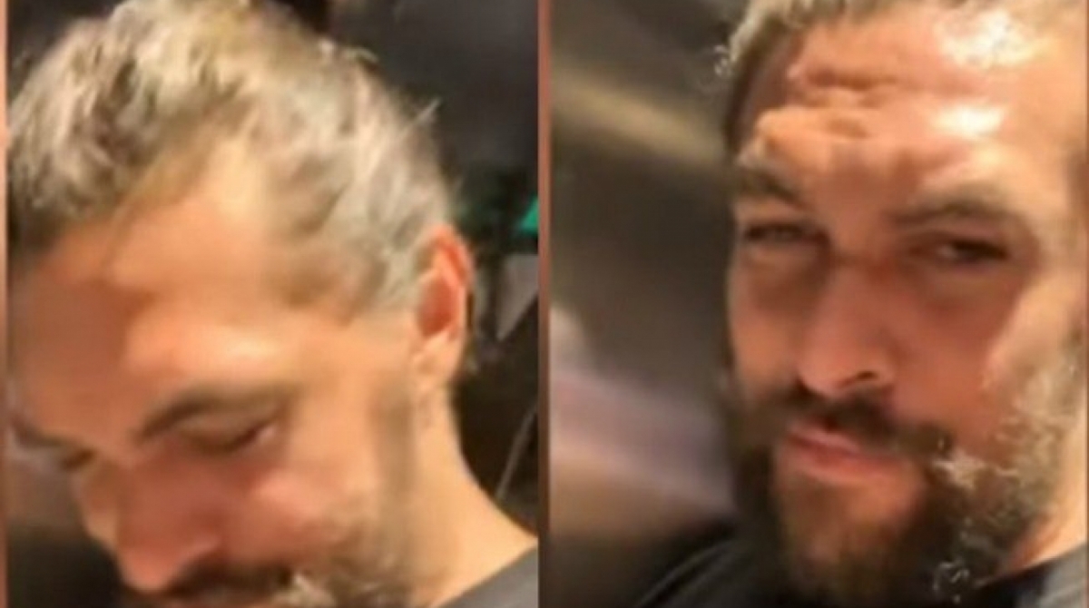 Jason Momoa no elevador - Reprodução / YouTube