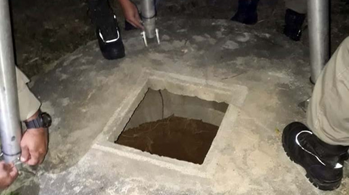 O poço fica na Rua Api, no Jardim Delamare