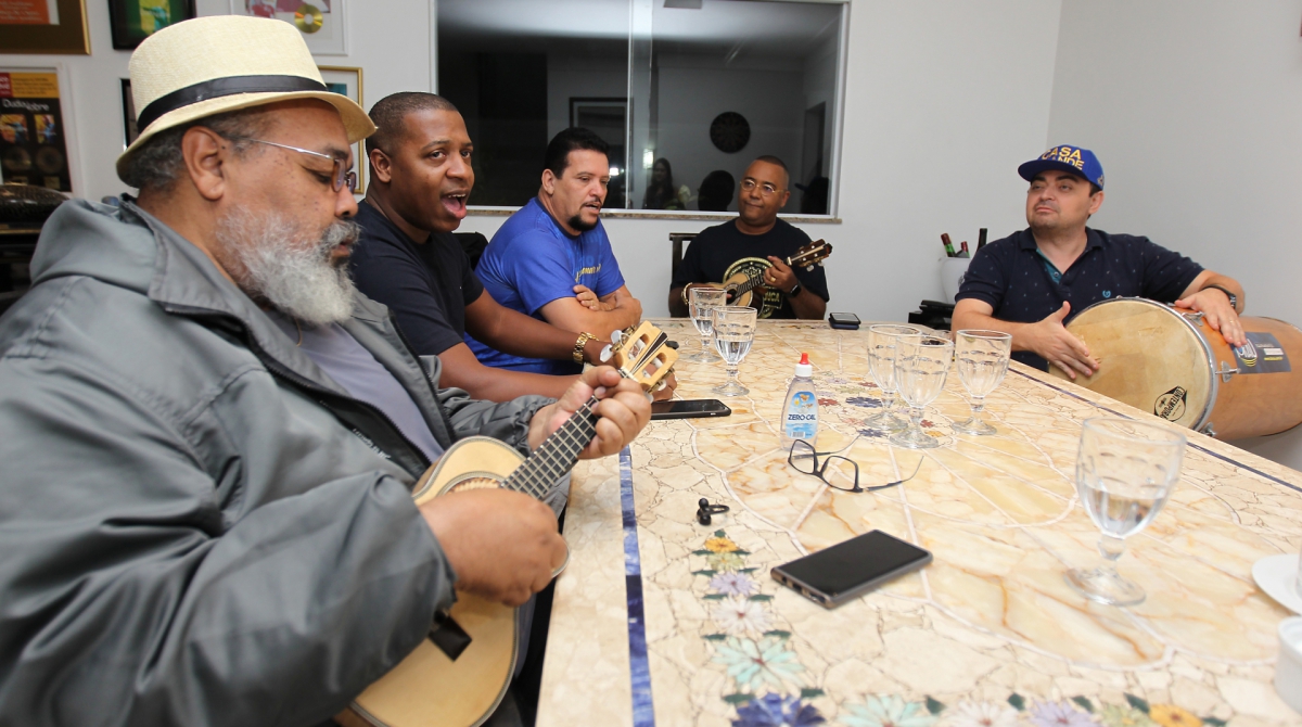 Rio de Janeiro 28/08/2019 - Jorge Arag&atilde;o e Dudu Nobre e outros tr&ecirc;s parceiros fazem samba enredo para Unidos da Tijuca. Foto: Luciano Belford/Agencia O Dia