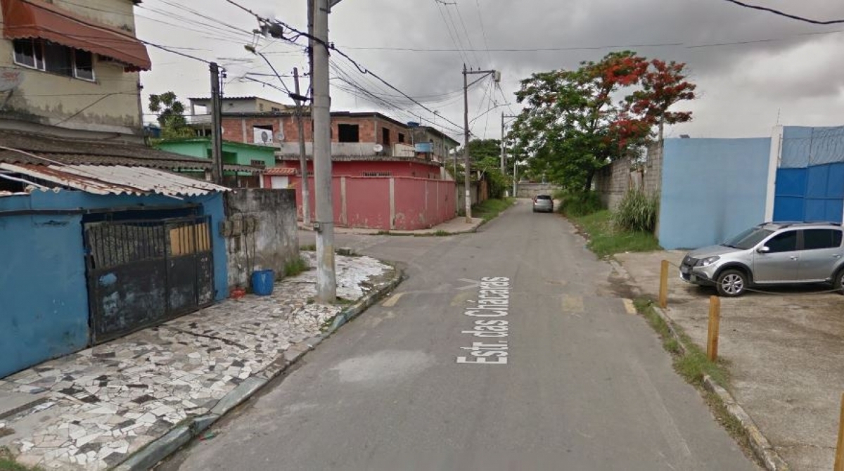 Estrada das Chácaras, em Vila Maria Helena, em Duque de Caxias, onde PM foi morto - Reprodução Google Maps