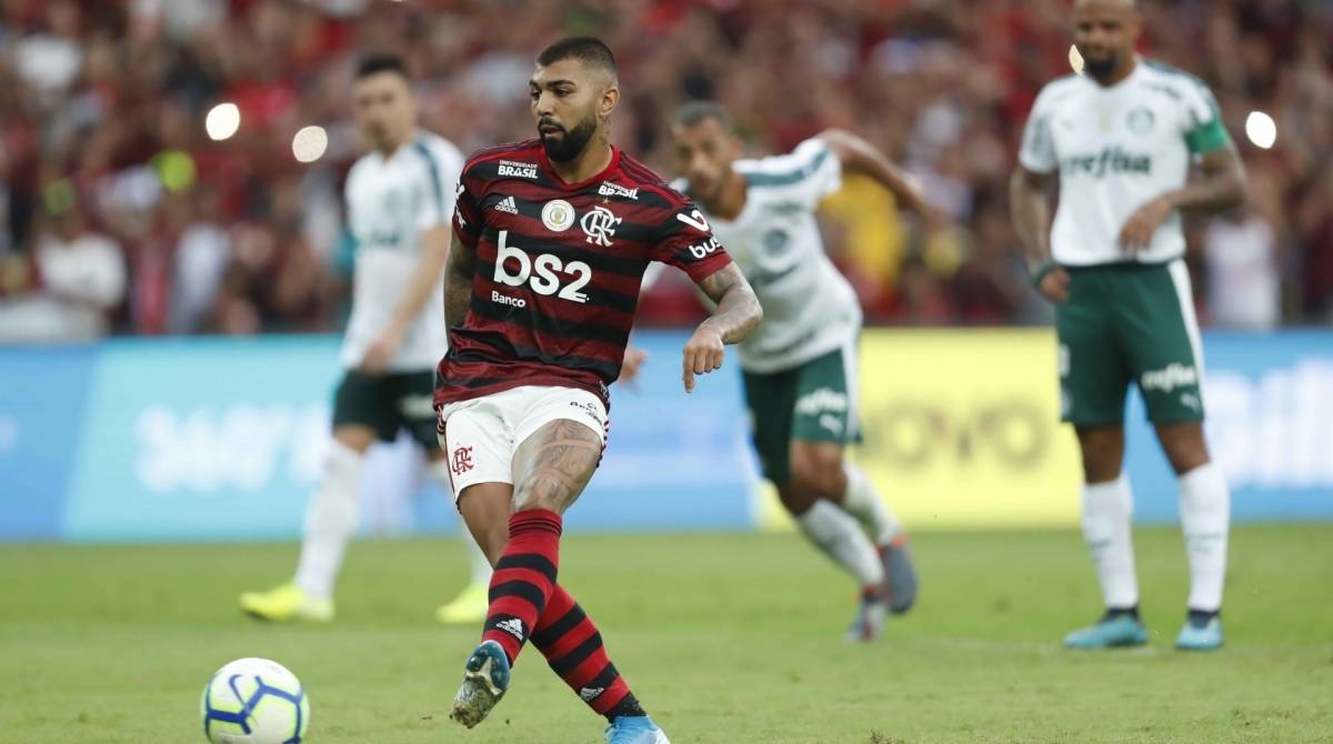 Rio, 21/08/2019, Campeonato Brasileiro 17 rodada jogo entre Flamengo x Palmeiras, na foto gol do Gabigol, Foto de Gilvan de Souza / Agencia O Dia - Gilvan de Souza / Agencia O Dia