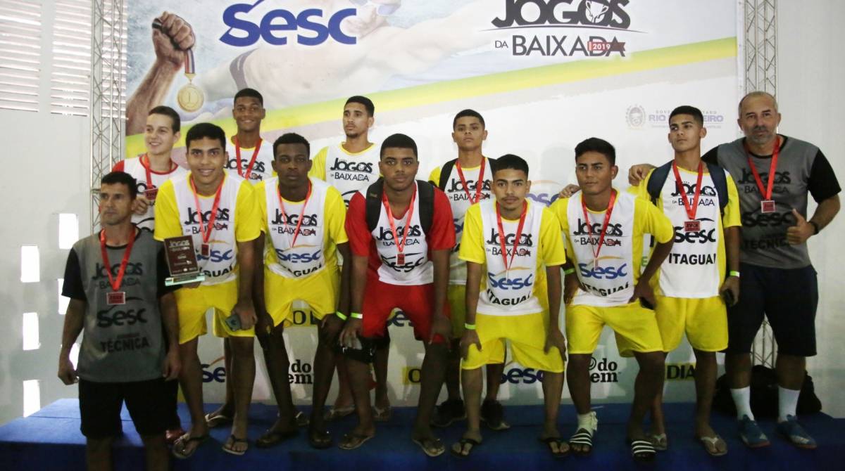 Rio,01/09/2019 -Magé. Baixada. Comercial. XXII Jogos da Baixada. Futsal Masculino sub 17.Equipe Itaguaí terceiro colocado.Foto: Fernanda Dias / Agência O Dia.