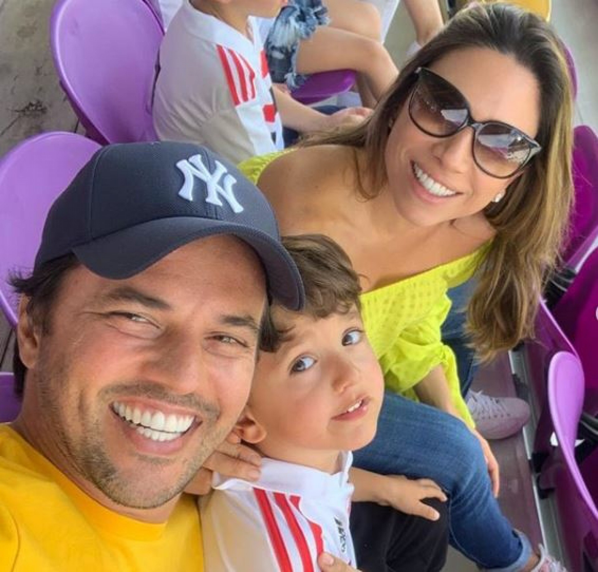 Fabio Faria com a apresentadora Patr&iacute;cia Abravanel e o filho Pedro - Beatriz Perez Freire da Silva