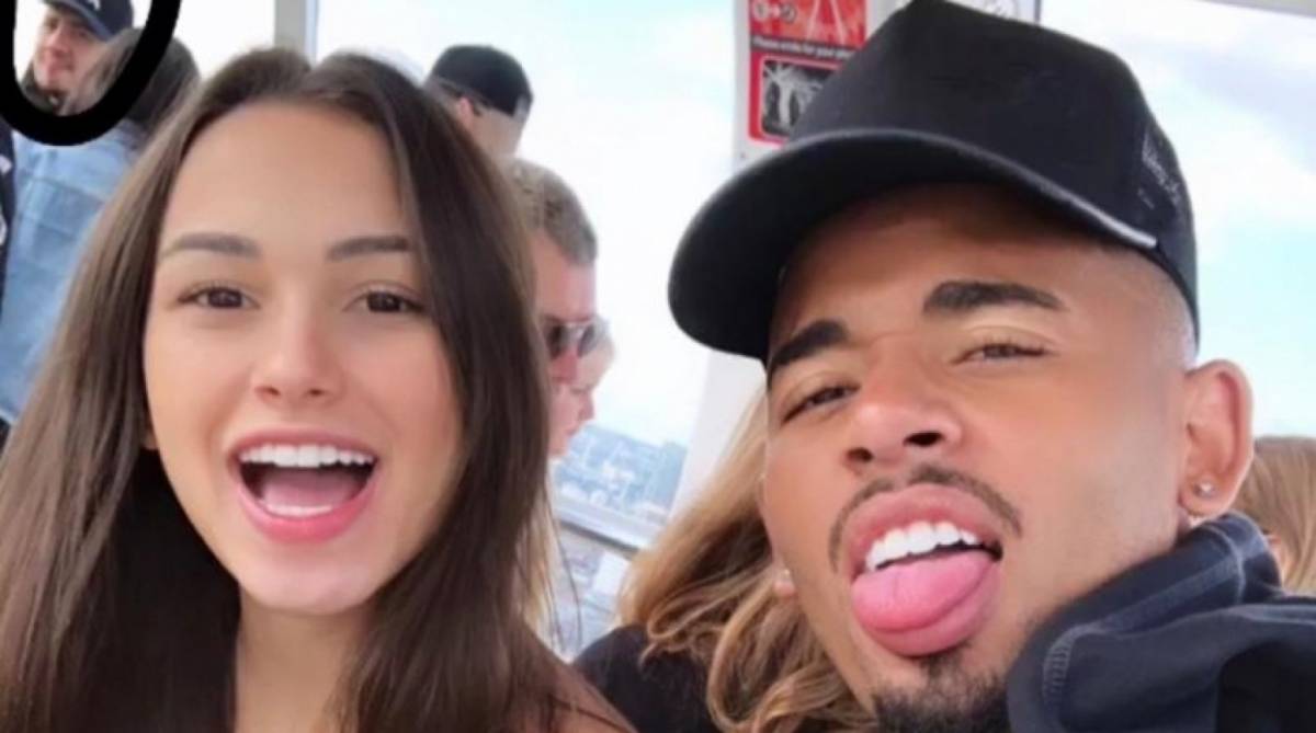 Gabriel Jesus e Fernanda Queiroz - Reprodução de internet