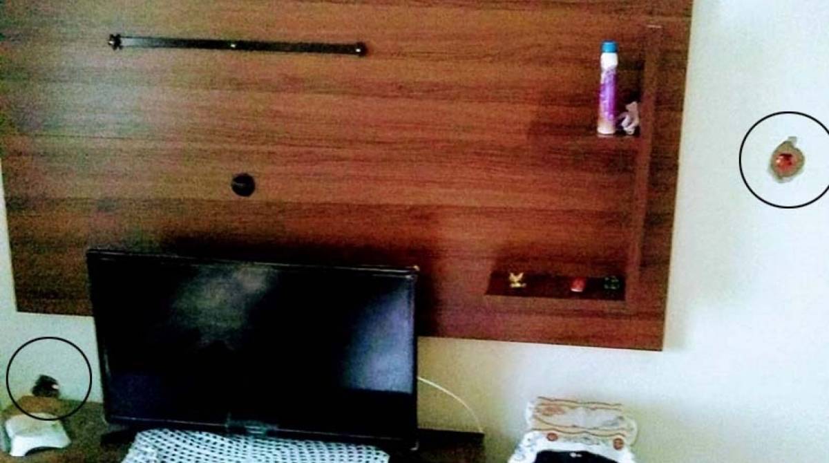 Tiros atingiram uma residência