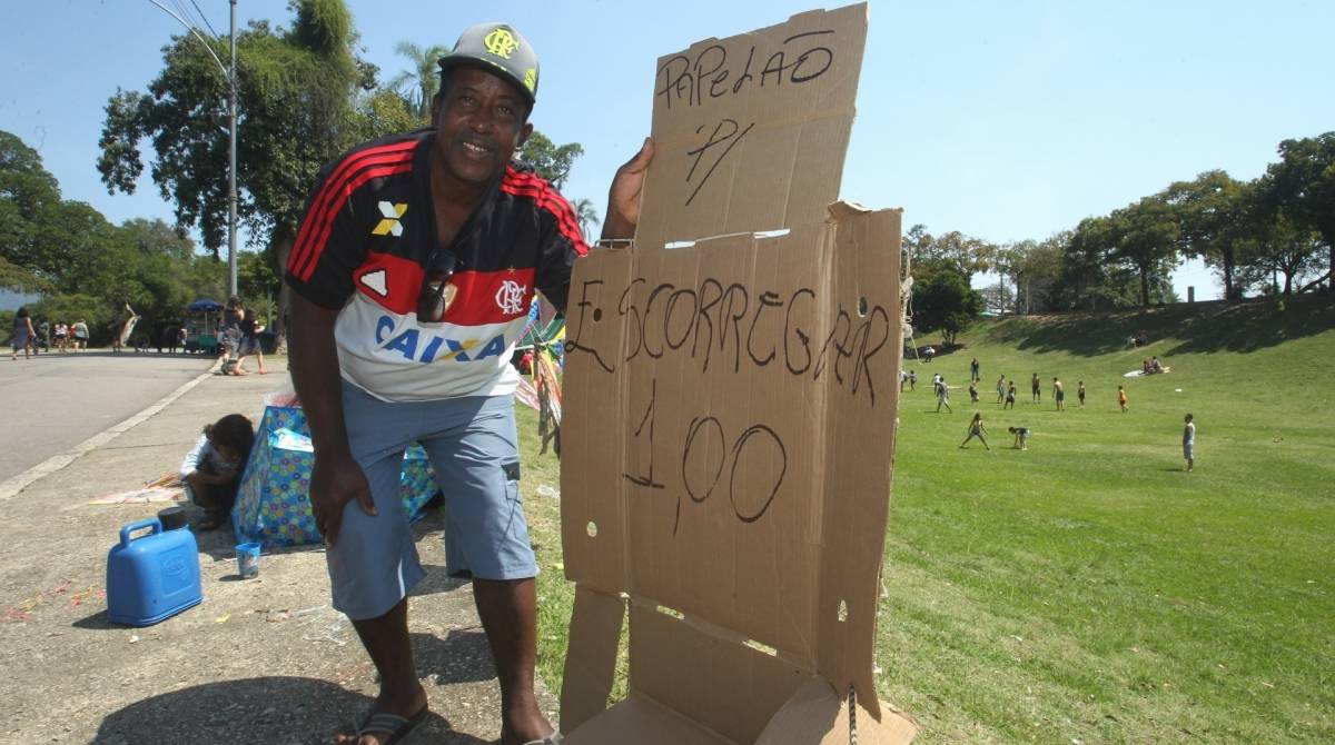 Lazer e escorrega de papel&atilde;o na Quinta da Boa Vista. Na foto: Wagner Reis - Estefan Radovicz / Agencia O Dia