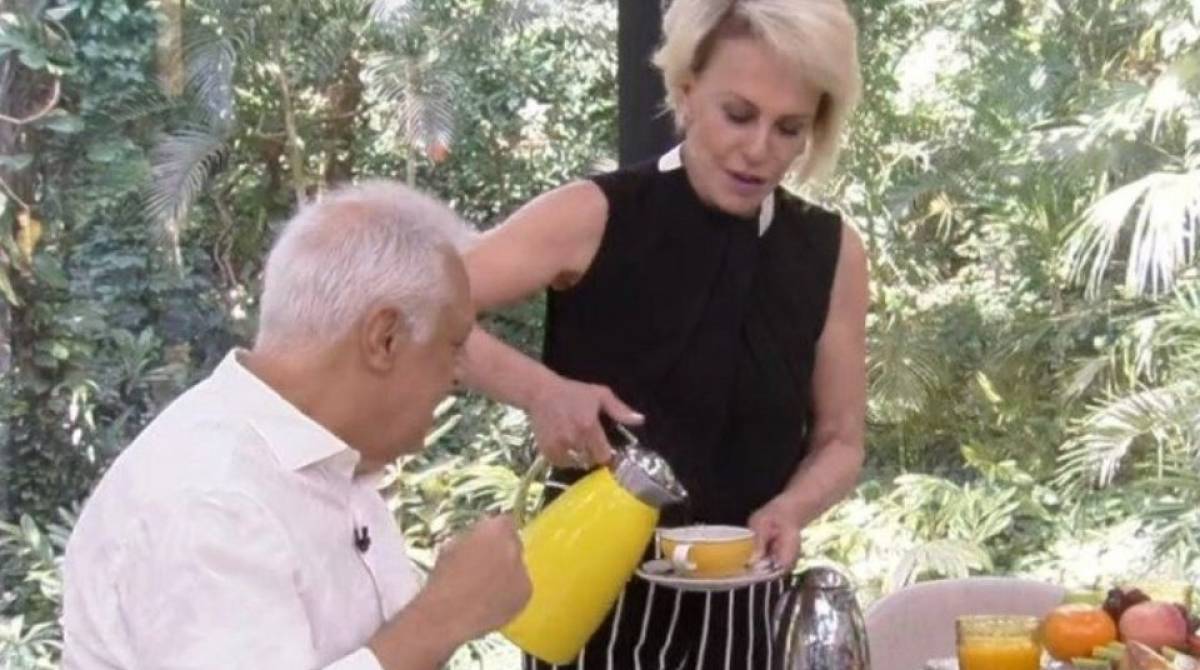 Ana Maria Braga recebeu Antônio Fagundes para café da manhã - Reprodução TV
