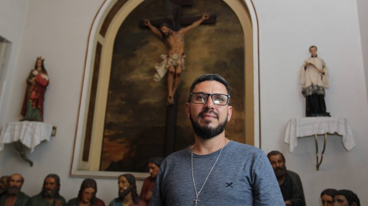 Rio de Janeiro - 11/09/2019  Missa em Honra a Sao Miguel Arcanjo, na Igreja Nossa Senhorada Gloria no Largo do Machado. Foto: Luciano Belford/Agencia O Dia